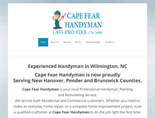 Tablet Screenshot of capefearhandyman.net